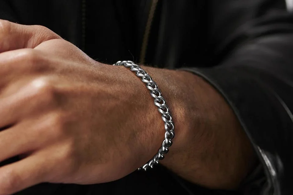 Men's silver bracelet